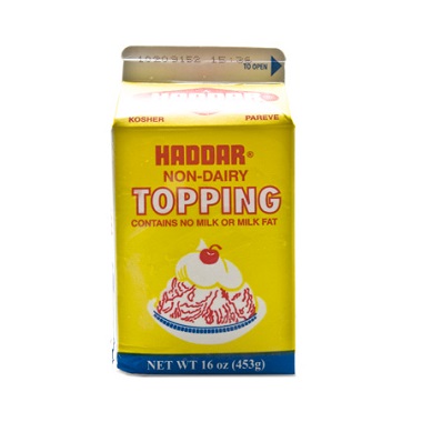 Topping - Haddar Topping Non-Dairy Topping (16 oz.) 453 g K/P